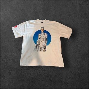 Plus44 Hajime Sorayama Sexy Robot Graphic T-Shirt White Suzuka Japan Art XXL